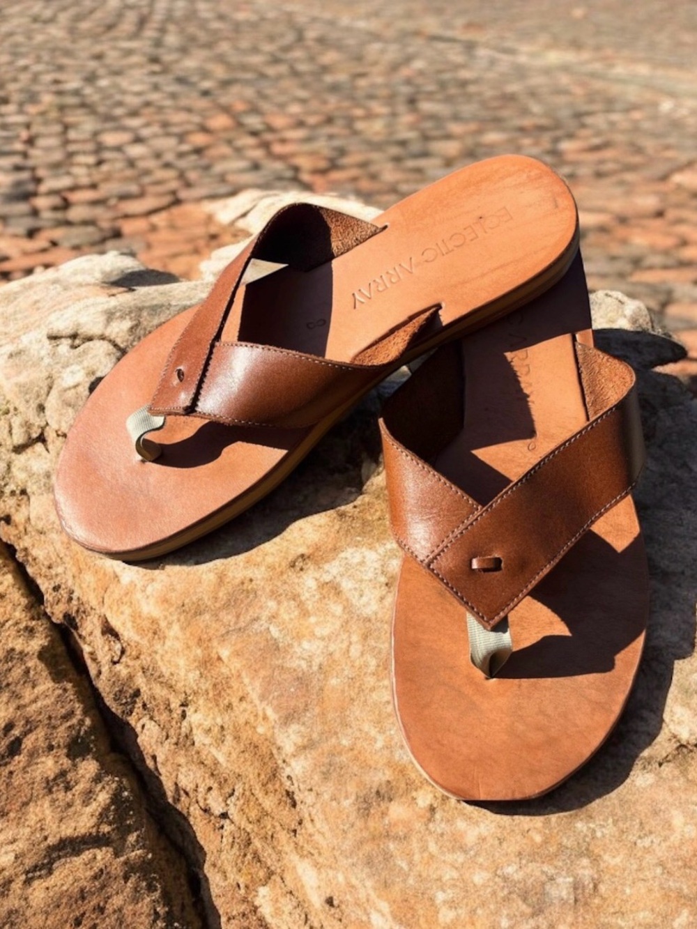 Eclectic Array Leather Rivet Sandals Size 10.5/11